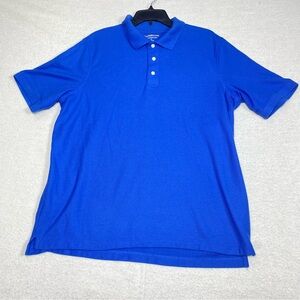 Croft & Barrow Men’s L Bright Blue Signature Polo Shirt Short Sleeve Casual Golf